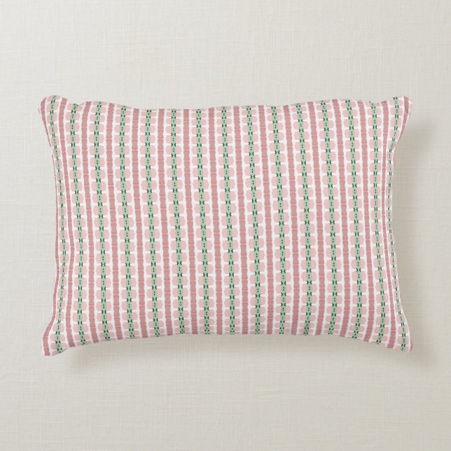 Cojín Decorativo Boho Funky Retro Ecléctico Pastel Navidades Stripe (Anverso)