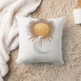 Cojín Decorativo Boho Gold Sol Luna Celestial