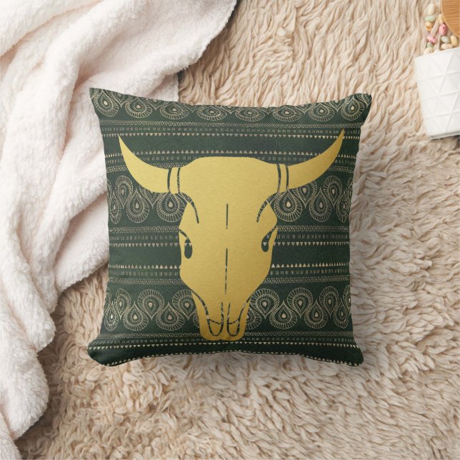 Cojín Decorativo Boho Gold Steer (Manta)