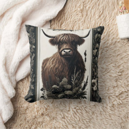 Cojín Decorativo Boho Highland Cow
