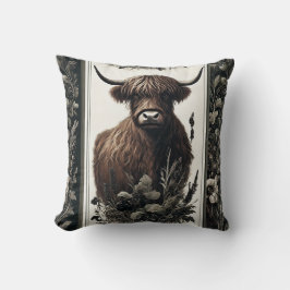 Cojín Decorativo Boho Highland Cow