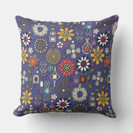 Cojín Decorativo boho jewel tesasures azul violeta