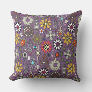 Cojín Decorativo boho jewel tesasures lilac