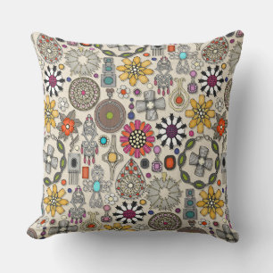 Cojín Decorativo boho jewel tesasures linen