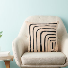 Cojín Decorativo Boho lodcloth neatral negro y crema femenina