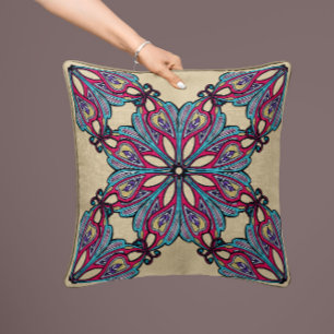 Cojín decorativo Boho Mandala - Beige