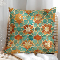 Boho Marroquí Turquesa y Floral Terracota