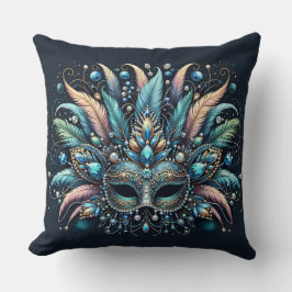 Cojín Decorativo Boho Masquerade Feather Jewel Mask