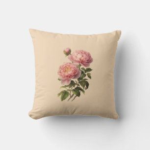 Cojín Decorativo Boho mauve marfil verde rosa peonies flor