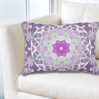 Cojín Decorativo Boho moda Bohemian lilac mandala púrpura