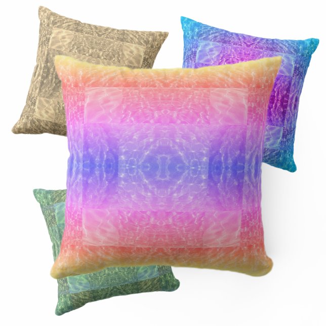 Cojín Decorativo Boho Moda Naranja rosado morado y amarillo (Subido por el creador)