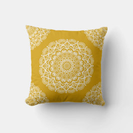 Cojín Decorativo Boho Mustard Amarillo Mandala
