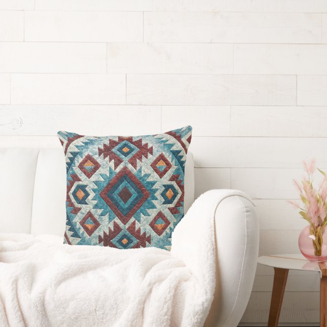 Cojín Decorativo Boho Navajo Tribal Throw Pillow (Sofá)