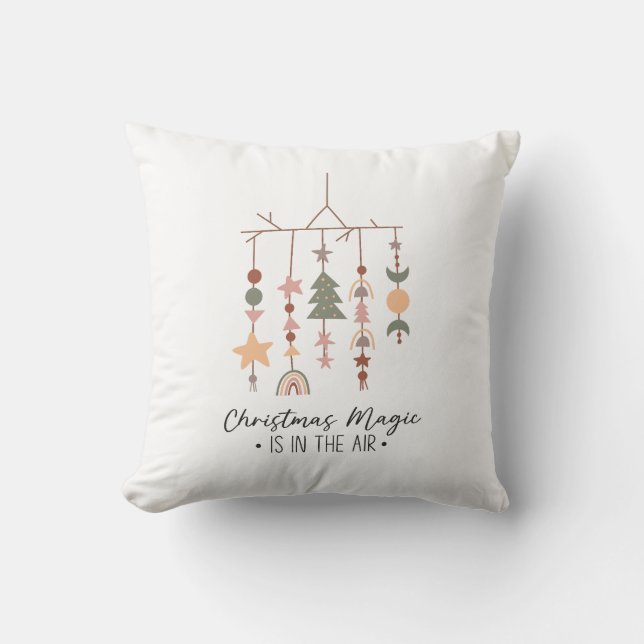 Cojín Decorativo Boho Navidades Festividad Mágica (Anverso)