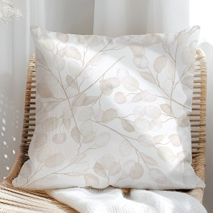 Cojín Decorativo Boho Neutral Seco Lunaria Luna Violeta