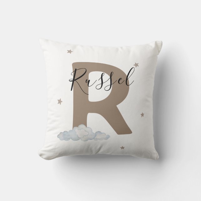Cojín Decorativo Boho Nursery Pillow Personalized Letter Cushion (Anverso)
