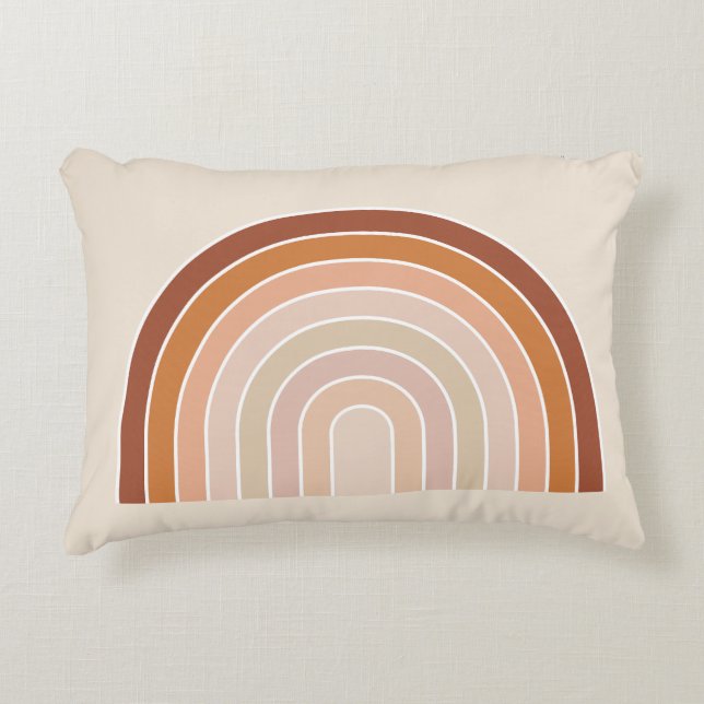 Cojín Decorativo Boho Rainbow Beige Terracotta (Anverso)