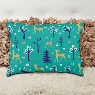 Cojín Decorativo Boho Trees Gold Deers Modern