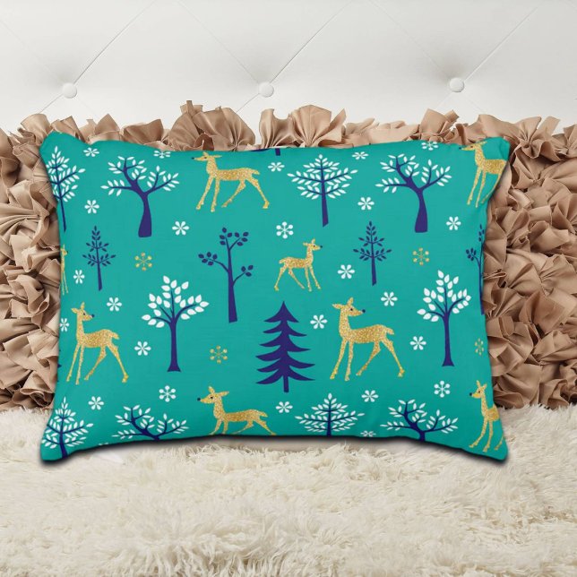Cojín Decorativo Boho Trees Gold Deers Modern (Subido por el creador)