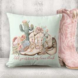 Cojín Decorativo Boho vaquero del desierto vaquero botas vaquero go