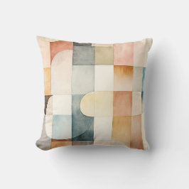 Cojín Decorativo Boho Watercolor Resumen Arte