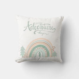 Cojín Decorativo Boho Woodland Rainbow Gender Neutral Nursery
