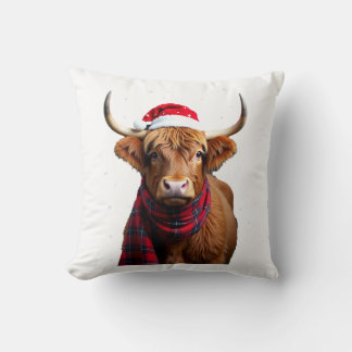 Cojín Decorativo Boho Xmas Christmas Highland Cow T-Shirt (1)