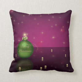 Cojín Decorativo Bola chispeante de las Felices Navidad