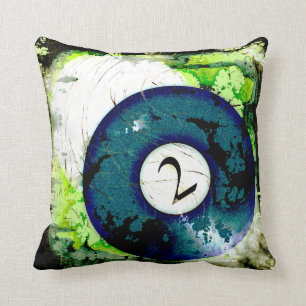 COJÍN DECORATIVO BOLA DE BILLAR NÚMERO 2