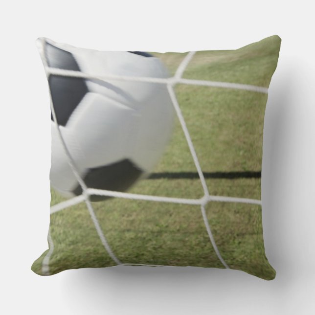 Cojín Decorativo Bola y meta de fútbol (Anverso)