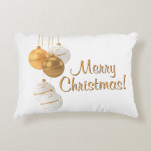 Bolas de Navidad doradas y blancas con texto perso