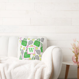 Cojín Decorativo Bolas de raqueta de tenis verde verde precoz inici