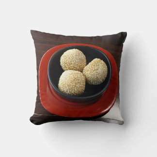 Cojín Decorativo Bolas de sésamo Jian Dui Dim Sum Postre asiático