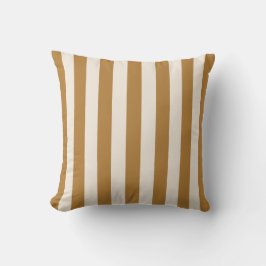 Cojín Decorativo Bold Gold and Cream Stripe