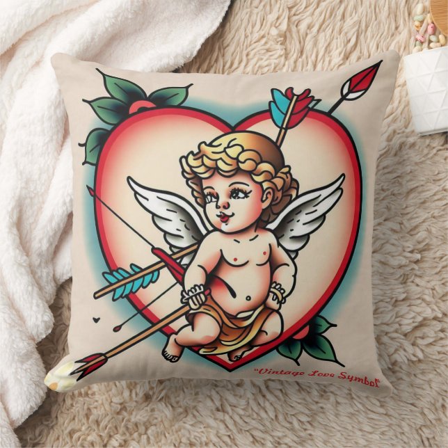 Cojín Decorativo Bold Heart and Cupid Art (Manta)