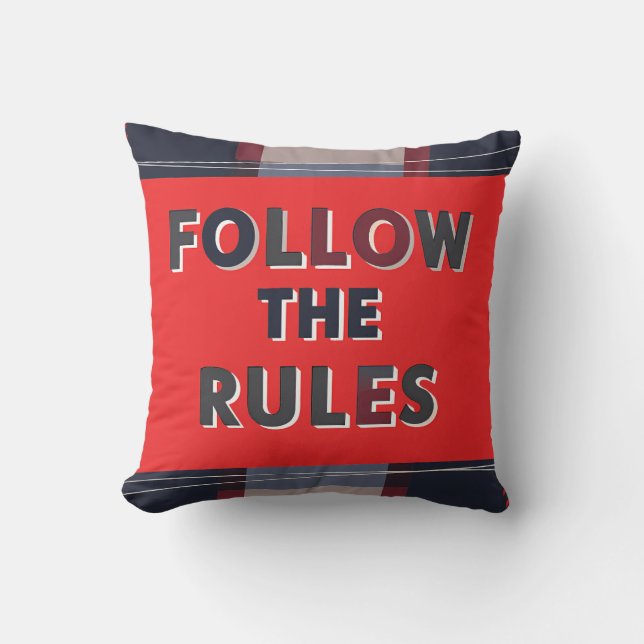 Cojín Decorativo Bold Rules: A Clear, Striking Message (Anverso)