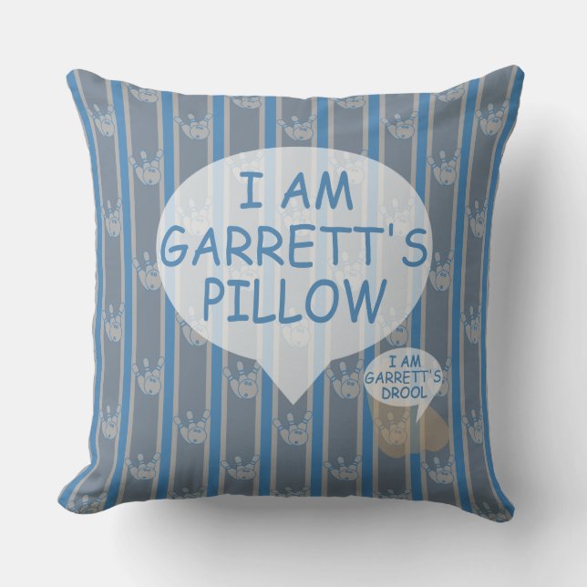 Cojín Decorativo Boliche de Personalizable divertido y divertido (Anverso)