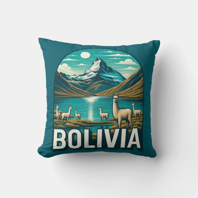 Cojín Decorativo Bolivia América del Sur (Anverso)
