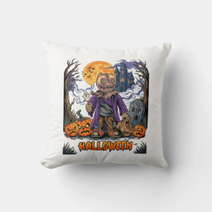 Cojín Decorativo Bolsa de dulces del espantapájaros de Halloween Ca