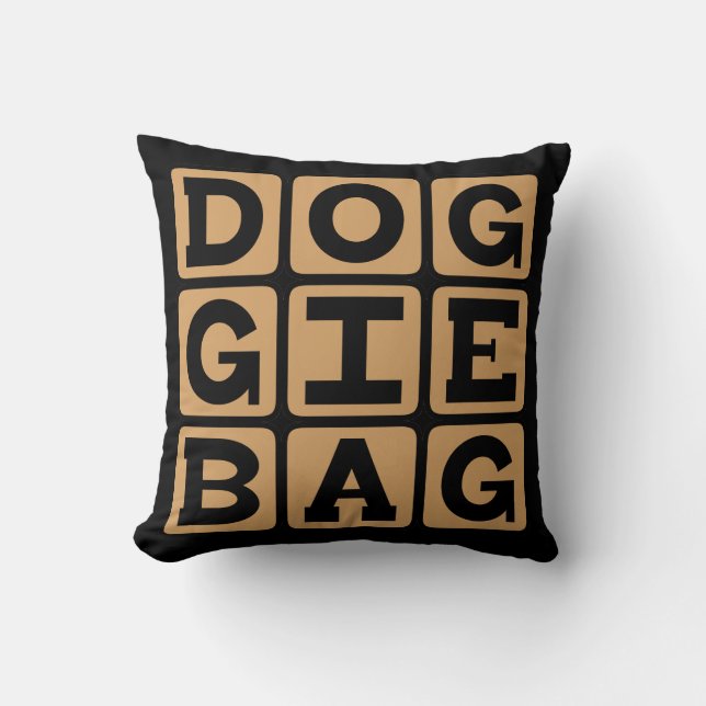 Cojín Decorativo Bolsa de perrito, sobras de restaurante (Anverso)