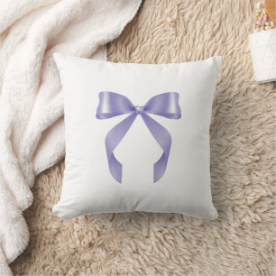 Cojín Decorativo Bolsa De Tote Purple Bow Coquette Design