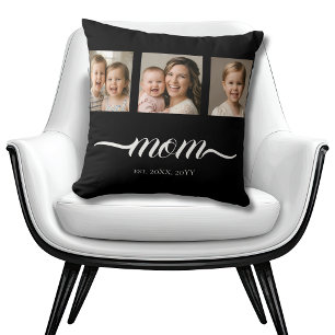 Cojín Decorativo Bolsa Tote de Mom Established Script Negro 3 Fotos