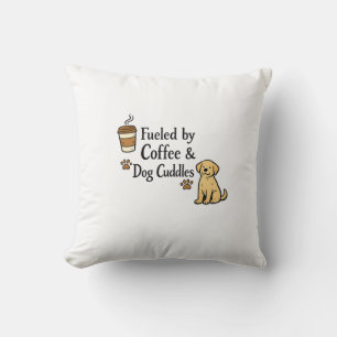 Cojín Decorativo Bolso de Fueled By Coffee And Dog Cuddles Regalo