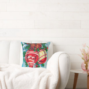 Cojín Decorativo bombillas de Navidad retro