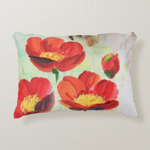 Cojín Decorativo Bonita imagen de aceite pintada con equipo de arti