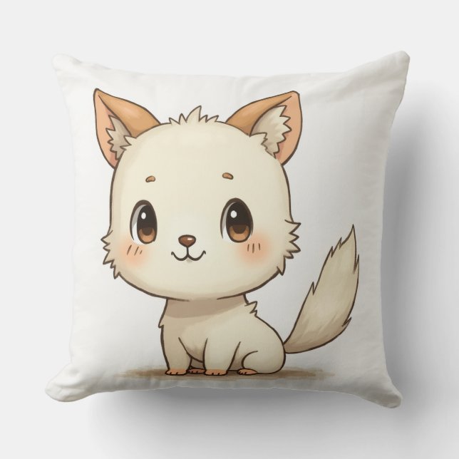 Cojín Decorativo Bonito, adorable, lindo cachorro (Anverso)