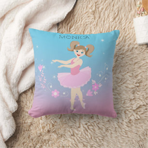 Cojín Decorativo Bonito Ballerina chica Fiesta de cumpleaños