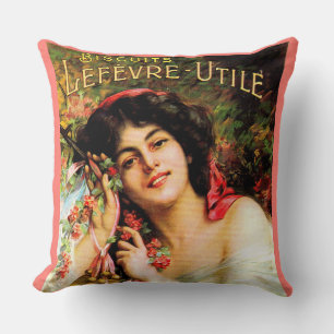 Cojín Decorativo bonito Biscuits Lefevre-Utile 1909
