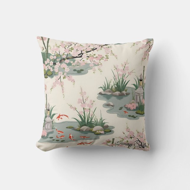 Cojín Decorativo Bonito Cherry Blossom Floral Charm (Anverso)