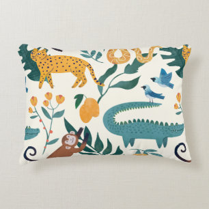 Cojín Decorativo Bonito de animales salvajes y queso para los niños